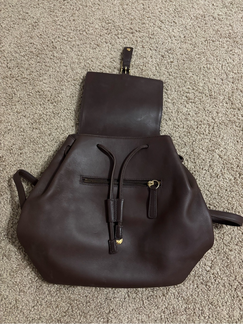 Coach Classic Dark Brown Leather Backpack NoE13-9827 - Picture 2 of 7